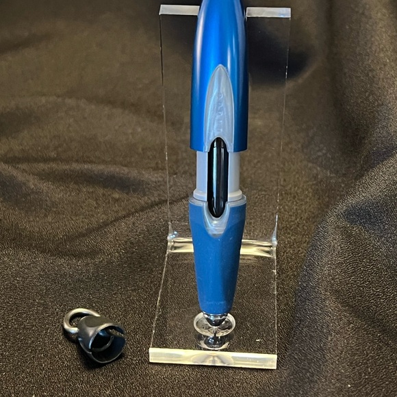 Cross Ion Blue Rollerball Keyring Pen – Pull Action Pocket Pen, 4” - Picture 3 of 7